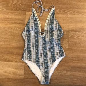 Cupshe In a Whisper Print one piece bathing suit